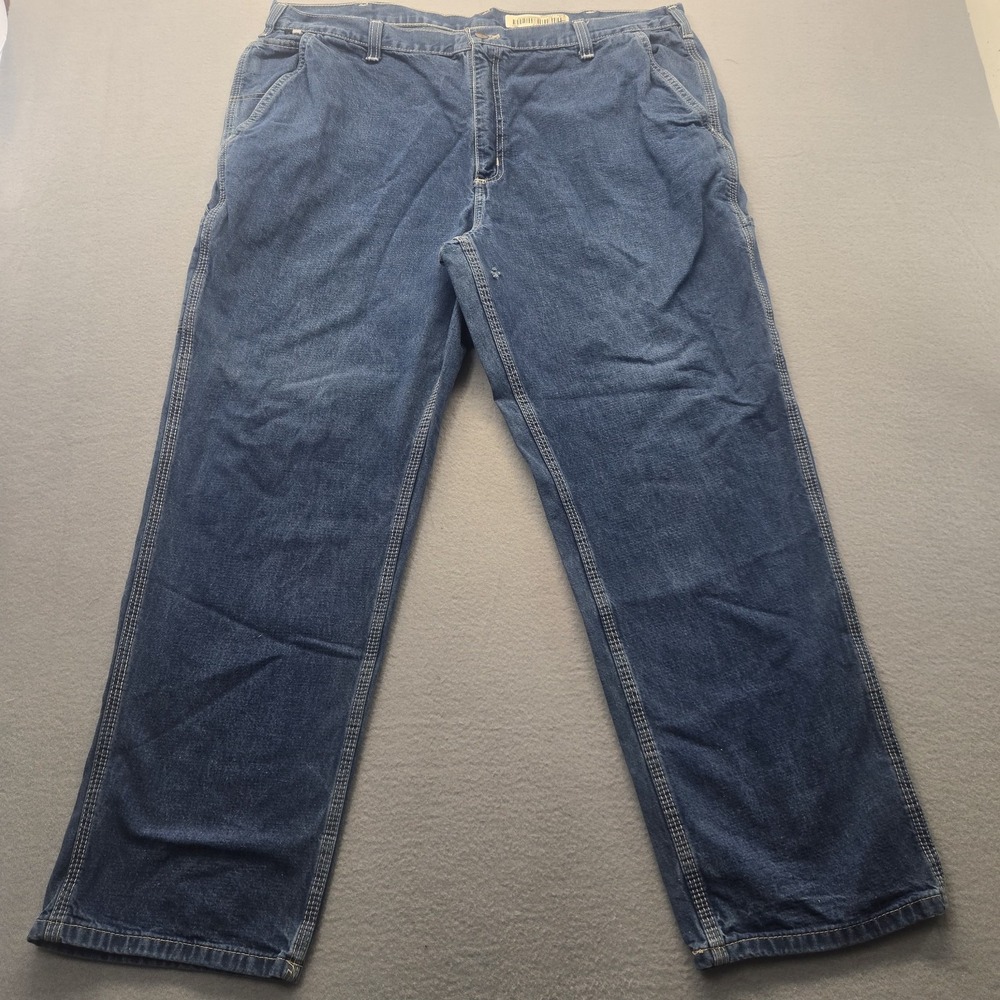 Carhartt FR Jeans Men's 42x32 Carpenter Blue Work Hip Hop Skater Grunge Arc 2